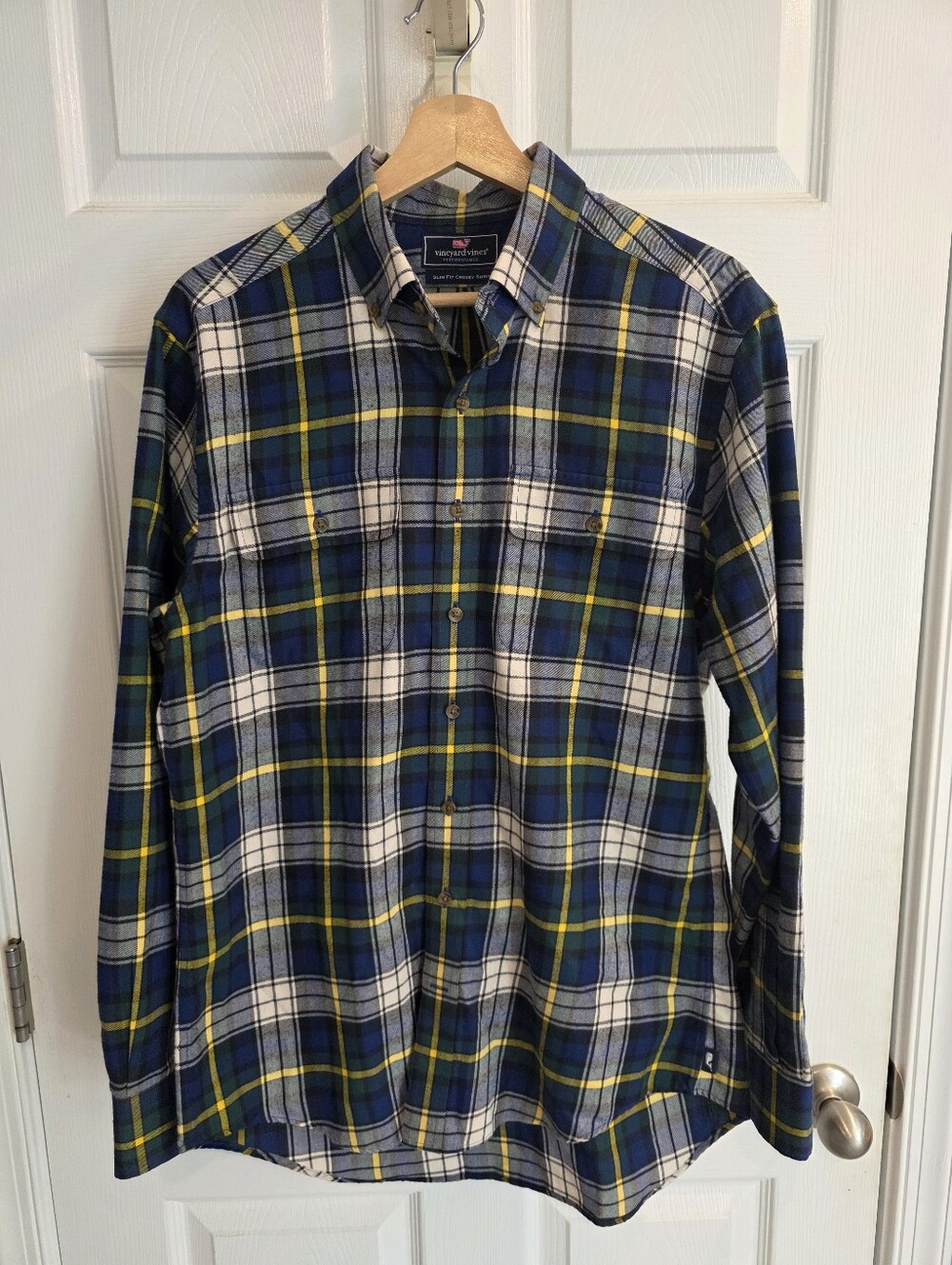 ​Vineyard Vines Performance Slim Fit Crosby Plaid Button Down Shirt Men’s Size M
